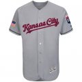 Mens Kansas City Royals Blank Grey Stitched 2016 Fashion Stars & Stripes Flex Base Baseball Jersey
