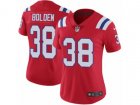 Women Nike New England Patriots #38 Brandon Bolden Vapor Untouchable Limited Red Alternate NFL Jersey