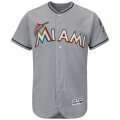 Mens Miami Marlins Majestic Road Blank Gray Flex Base Authentic Collection Team Jersey