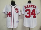 MLB Washington Nationals #34 Harper White