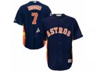 Houston Astros #7 Craig Biggio Replica Navy Blue Alternate 2017 World Series Bound Cool Base MLB Jersey