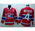 nhl montreal canadiens #4 beliveau c red
