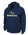 Baltimore Ravens Authentic Logo Pullover Hoodie D.Blue