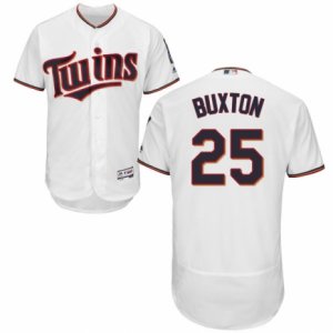 Men\'s Majestic Minnesota Twins #25 Byron Buxton White Flexbase Authentic Collection MLB Jersey