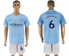 2017-18 Manchester City 6 FERNANDO Home Soccer Jersey