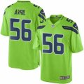Youth Seattle Seahawks #56 Cliff Avril Green Color Rush Limited Jersey