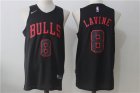 Mens Chicago Bulls #B8 Zach LaVine Black Nike Stitched Jersey