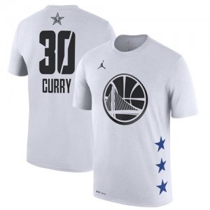 Warriors #30 Stephen Curry White 2019 NBA All-Star Game Men\'s T-Shirt
