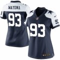 Women's Nike Dallas Cowboys #93 Benson Mayowa Limited Navy Blue Throwback Alternate NFL Jersey