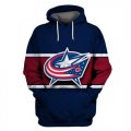 Blue Jackets Navy All Stitched Hooded Sweatshirt