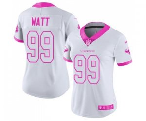Women\'s Nike Houston Texans #99 J.J. Watt Limited Rush Fashion Pink NFL Jersey