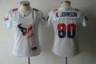 women nfl Houston Texans #80 a.johnson white[2011 fem fan]