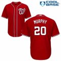 Mens Majestic Washington Nationals #20 Daniel Murphy Authentic Red Alternate 1 Cool Base MLB Jersey