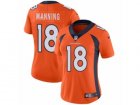 Women Nike Denver Broncos #18 Peyton Manning Vapor Untouchable Limited Orange Team Color NFL Jersey