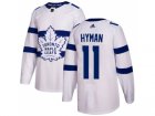 Men Adidas Toronto Maple Leafs #11 Zach Hyman White Authentic 2018 Stadium Series Stitched NHL Jersey