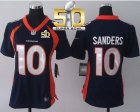 Women Nike Broncos #10 Emmanuel Sanders Blue Alternate Super Bowl 50 Stitched NFL Jersey