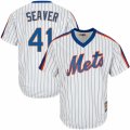 Mens Majestic New York Mets #41 Tom Seaver Replica White Cooperstown MLB Jersey