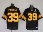 Pittsburgh Steelers #39 parker Super Bowl XLV black[yellow numbe
