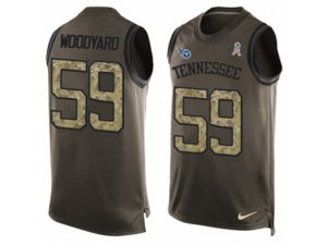 Nike Tennessee Titans #59 Wesley Woodyard Limited Green Salute to Service Tank Top NFL Jersey
