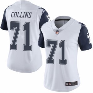 Women\'s Nike Dallas Cowboys #71 La\'el Collins Limited White Rush NFL Jersey