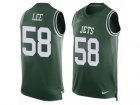 Mens Nike New York Jets #58 Darron Lee Limited Green Player Name & Number Tank Top NFL Jersey