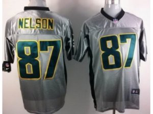 Nike NFL Green Bay Packers #87 Jordy Nelson Grey Shadow Jerseys