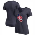 San Francisco 49ers Navy Womens NFL Pro Line by Fanatics Branded Banner State T-Shirt