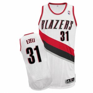 Mens Adidas Portland Trail Blazers #31 Festus Ezeli Authentic White Home NBA Jersey