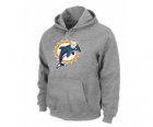 Miami Dolphins Logo Pullover Hoodie Grey