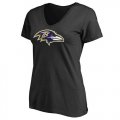Womens Baltimore Ravens Pro Line Primary Team Logo Slim Fit T-Shirt Black