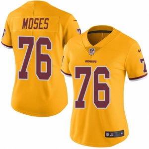 Women\'s Nike Washington Redskins #76 Morgan Moses Limited Gold Rush NFL Jersey