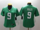 Nike Eagles #9 Nick Foles Green Women Throwback Vapor Untouchable Player Limited Jersey