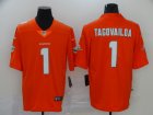 Nike Dolphins # 1 Tua Tagovailoa Orange Inverted Legend Limited Jersey