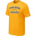 San Diego Chargers Heart & Soul Yellow T-Shirt