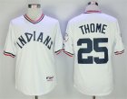Indians #25 Jim Thome White Throwback Jersey