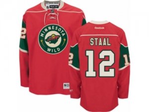 Mens Reebok Minnesota Wild #12 Eric Staal Authentic Red Home NHL Jersey