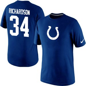 Nike Indianapolis Colts #34 Richardson Name & Number T-Shirt blue