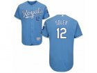 Mens Majestic Kansas City Royals #12 Jorge Soler Light Blue Flexbase Authentic Collection MLB Jersey