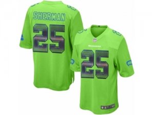 Mens Nike Seattle Seahawks #25 Richard Sherman Limited Green Strobe NFL Jersey