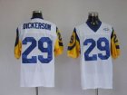 nfl st. louis rams #29 dickerson throwback white