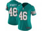 Women Nike Miami Dolphins #46 Neville Hewitt Vapor Untouchable Limited Aqua Green Alternate NFL Jersey