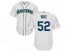 Mens Majestic Seattle Mariners #52 Carlos Ruiz Replica White Home Cool Base MLB Jersey