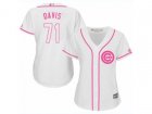 Women Chicago Cubs #71 Wade Davis Authentic White Fashion MLB Jersey