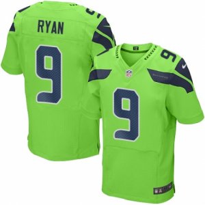 Mens Nike Seattle Seahawks #9 Jon Ryan Elite Green Rush NFL Jersey