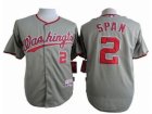 MLB Washington Nationals #2 Denard Span Grey Cool Base jerseys