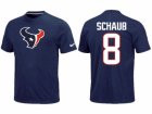 Nike Houston Texans #8 schaub Name & Number blue T-Shirt