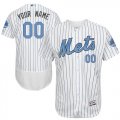 New York Mets White Fathers Day Mens Flexbase Customized Jersey