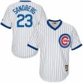Mens Majestic Chicago Cubs #23 Ryne Sandberg Authentic White Home Cooperstown MLB Jersey