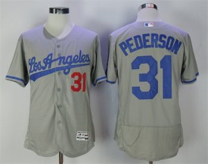 Dodgers #31 Joc Pederson Gray Road Flexbase Jersey