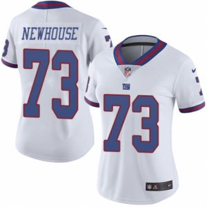 Women\'s Nike New York Giants #73 Marshall Newhouse Limited White Rush NFL Jersey
